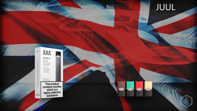 Image of JUUL e-cigs now available in the UK
